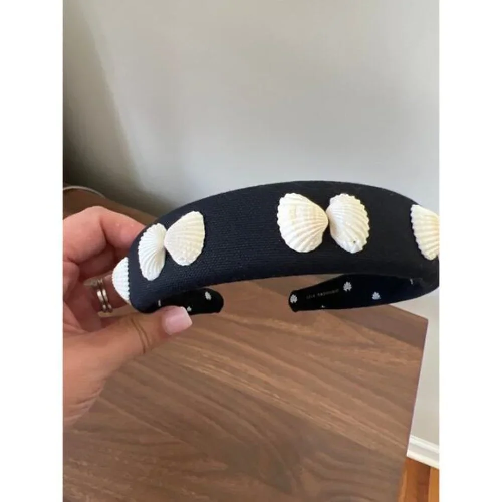 NEW Lele Sadoughi Shellona Alice Headband Women's Jet Black One Size